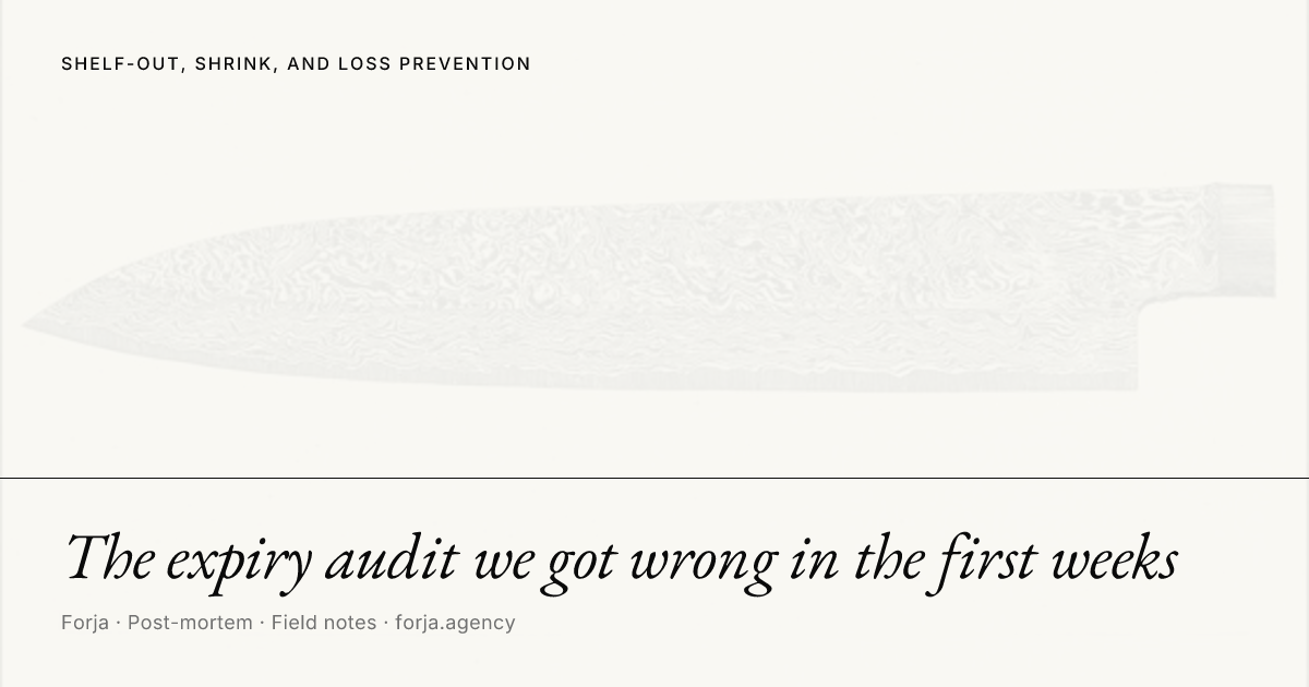 The expiry audit we got wrong in the first weeks
