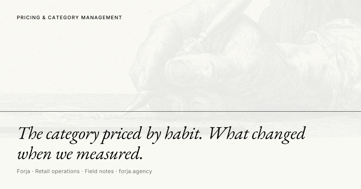 The category priced by habit. What changed when we measured.