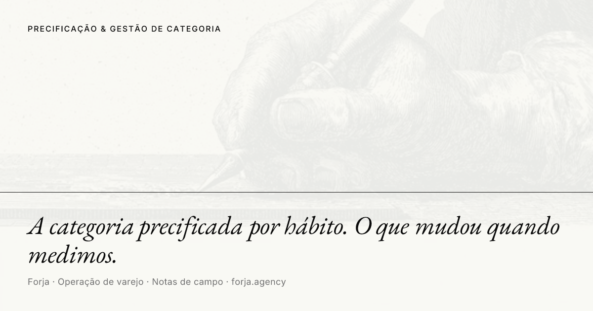 A categoria precificada por hábito. O que mudou quando medimos.