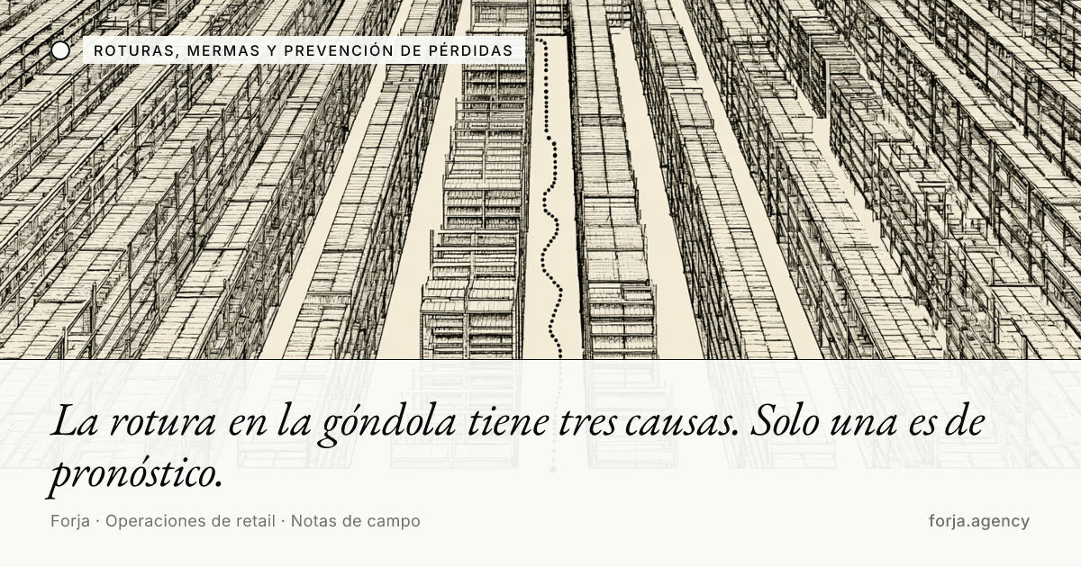 La rotura en la góndola tiene tres causas. Solo una es de pronóstico.