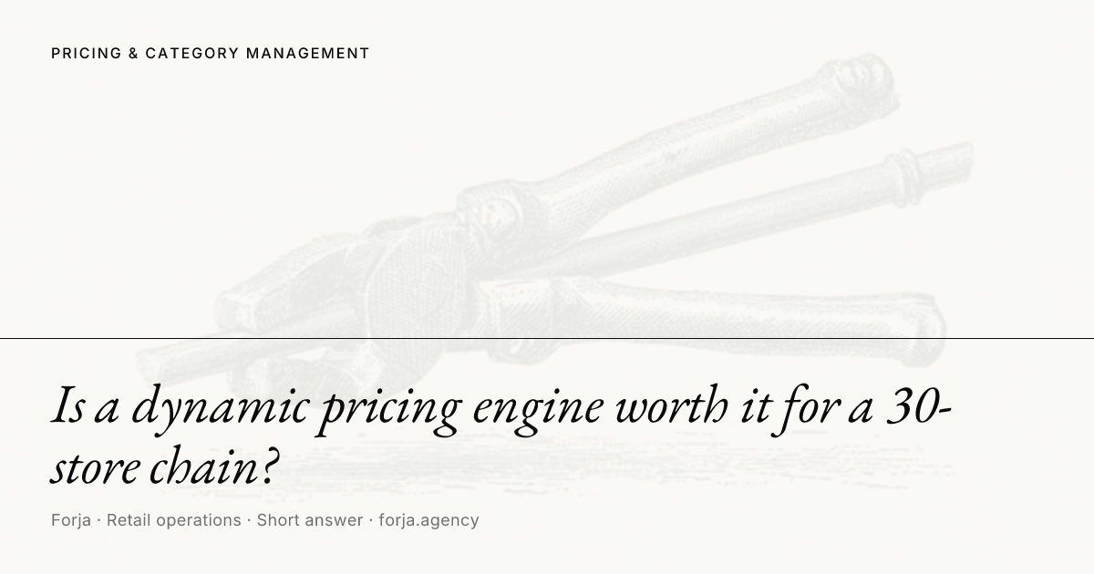 Is a dynamic pricing engine worth it for a 30-store chain?
