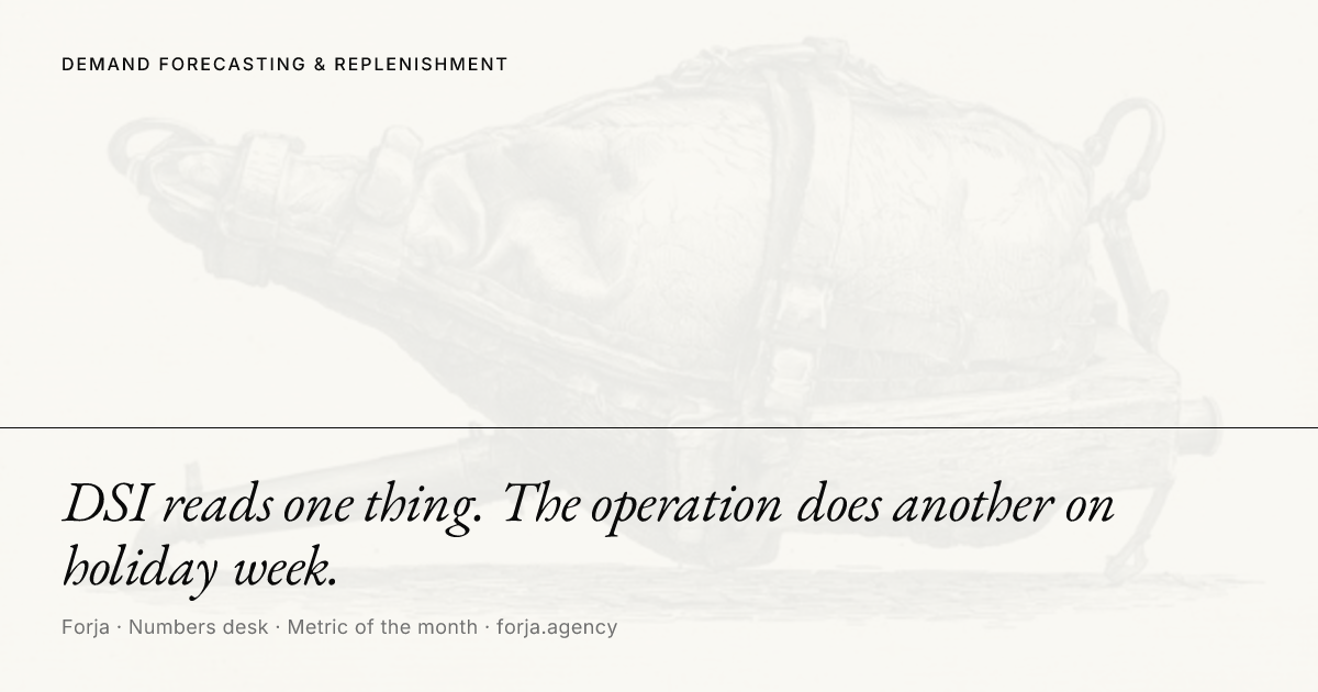 DSI reads one thing. The operation does another on holiday week.
