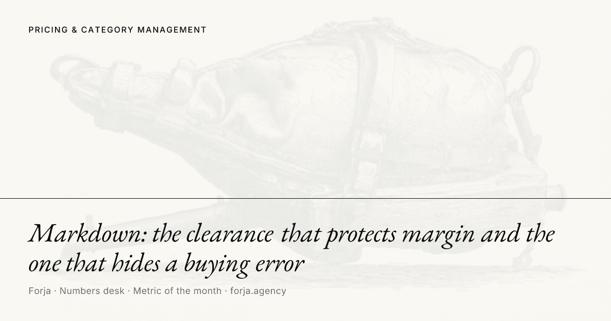 Markdown: the clearance that protects margin and the one that hides a buying error