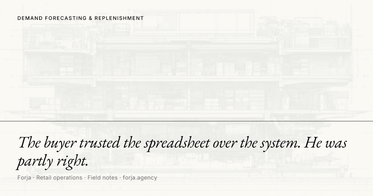 The buyer trusted the spreadsheet over the system. He was partly right.