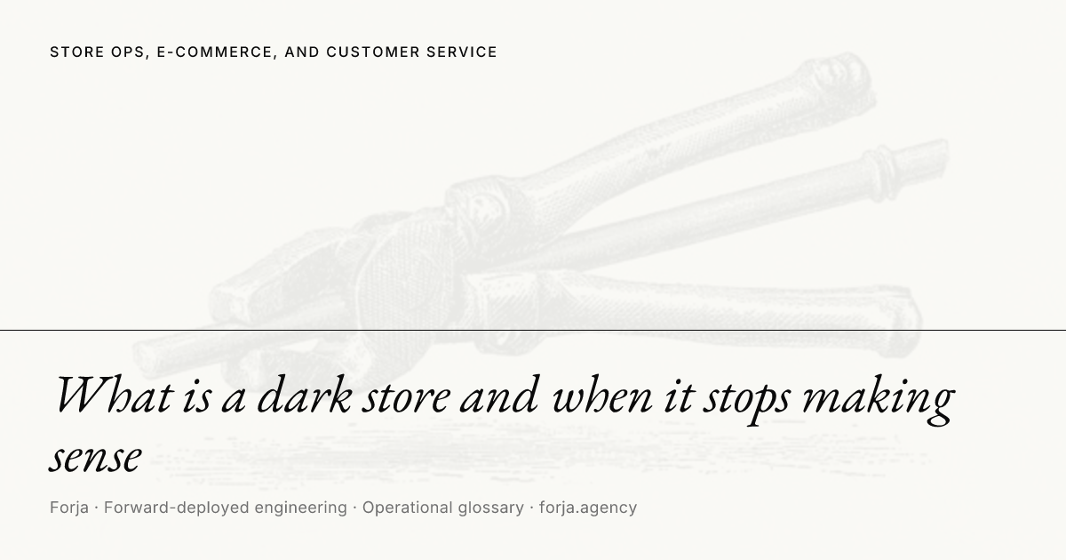 What is a dark store and when it stops making sense