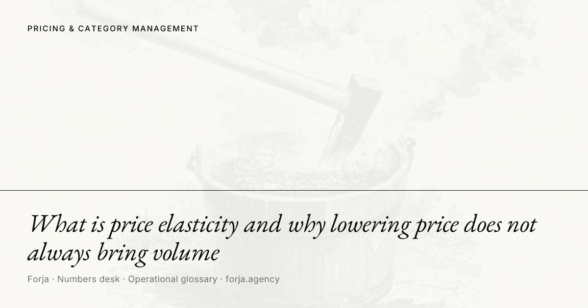 What is price elasticity and why lowering price does not always bring volume