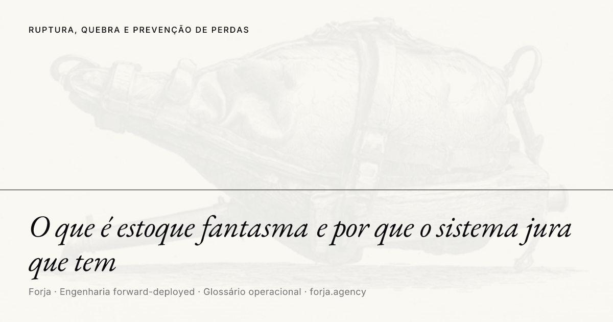 O que é estoque fantasma e por que o sistema jura que tem