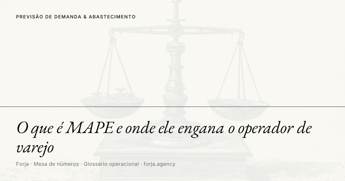 O que é MAPE e onde ele engana o operador de varejo