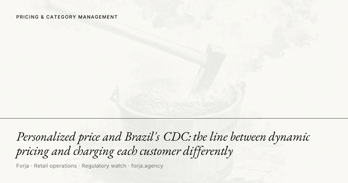 Personalized price and Brazil's CDC: the line between dynamic pricing and charging each customer differently