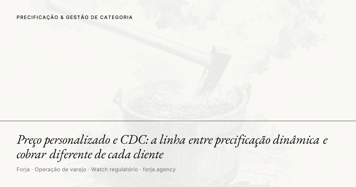Preço personalizado e CDC: a linha entre precificação dinâmica e cobrar diferente de cada cliente