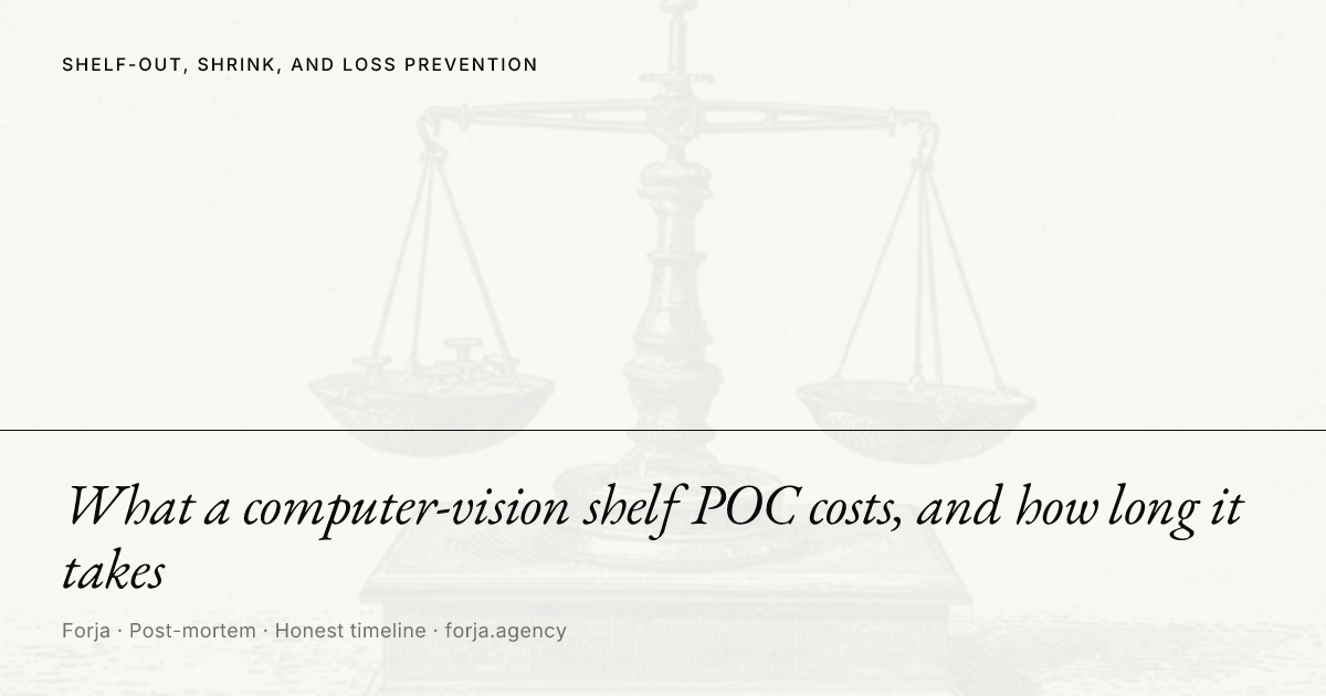 What a computer-vision shelf POC costs, and how long it takes