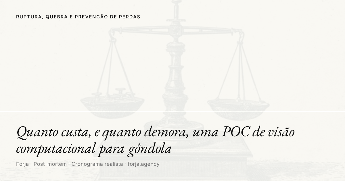 Quanto custa, e quanto demora, uma POC de visão computacional para gôndola