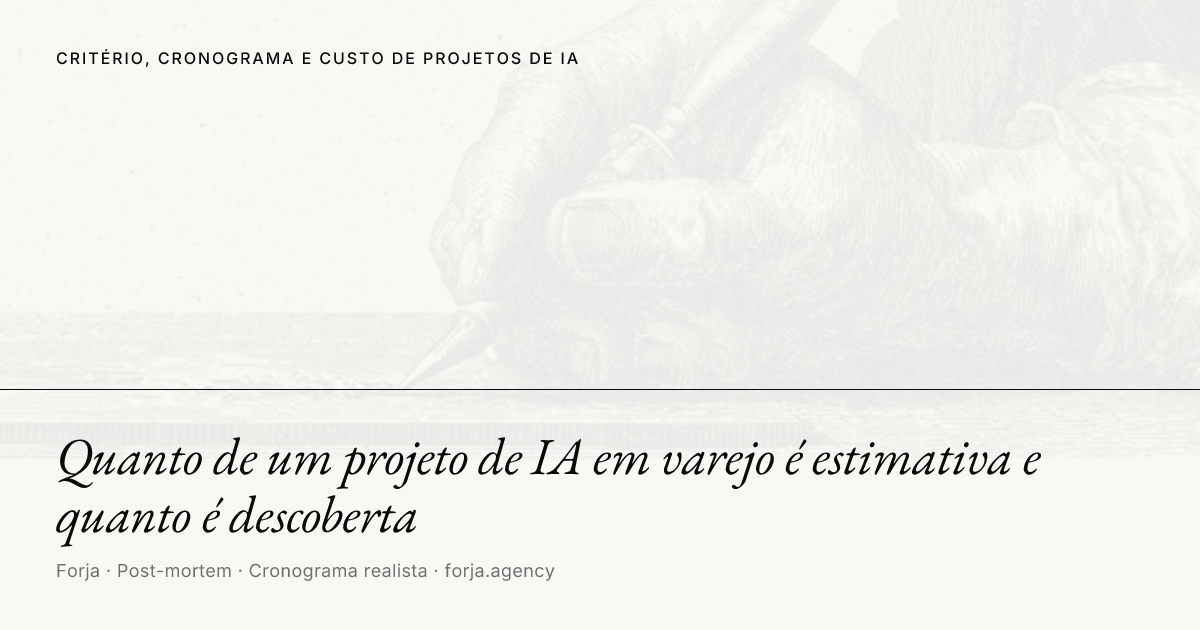 Quanto de um projeto de IA em varejo é estimativa e quanto é descoberta