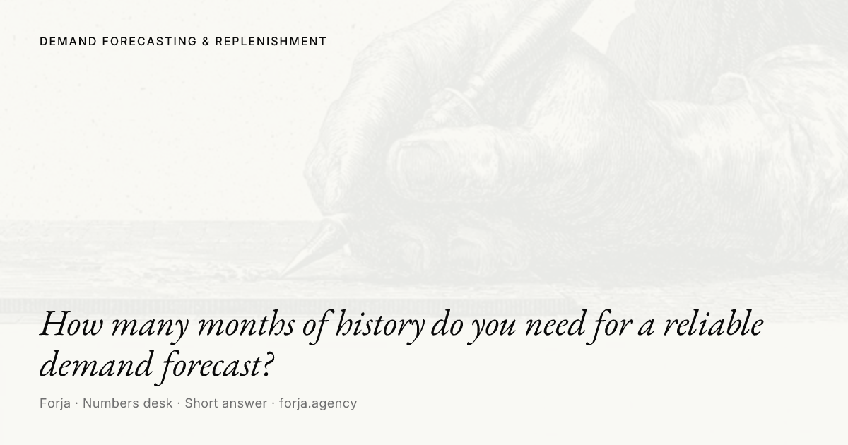 How many months of history do you need for a reliable demand forecast?