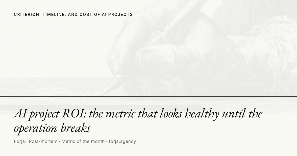 AI project ROI: the metric that looks healthy until the operation breaks