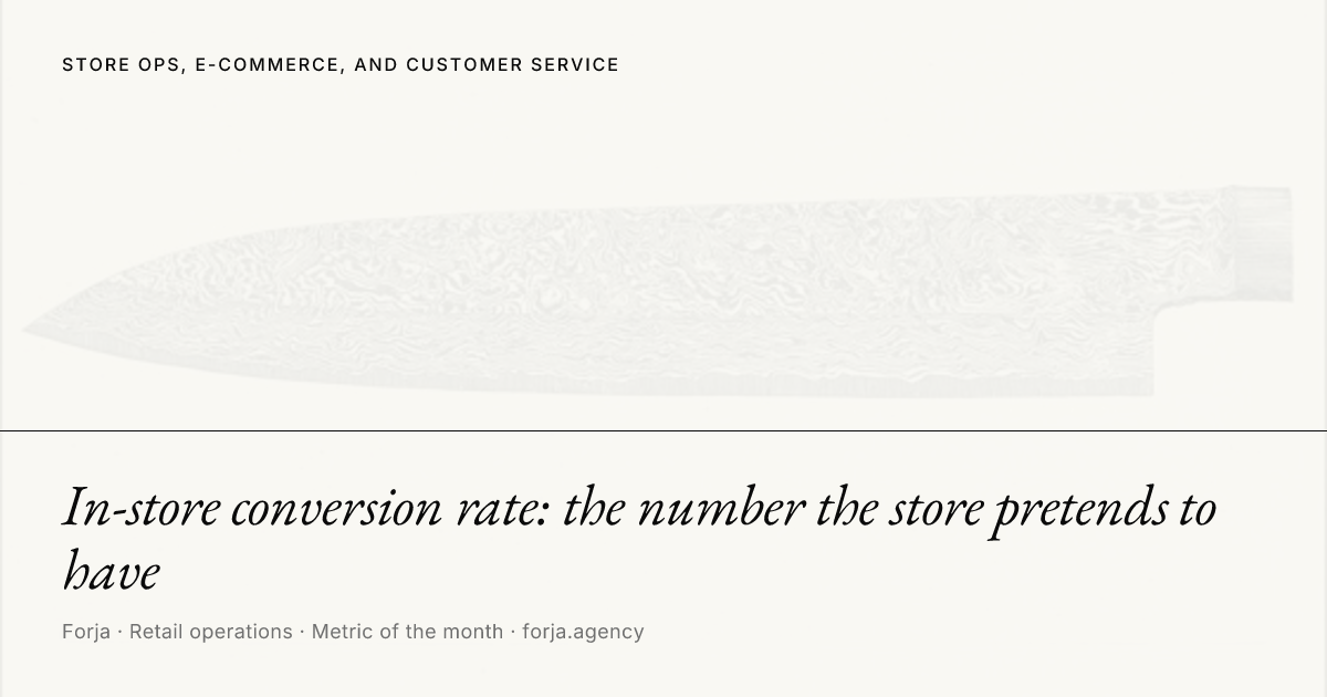 In-store conversion rate: the number the store pretends to have
